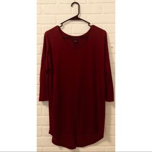 Say What? 3/4 Sleeve Red Shirt